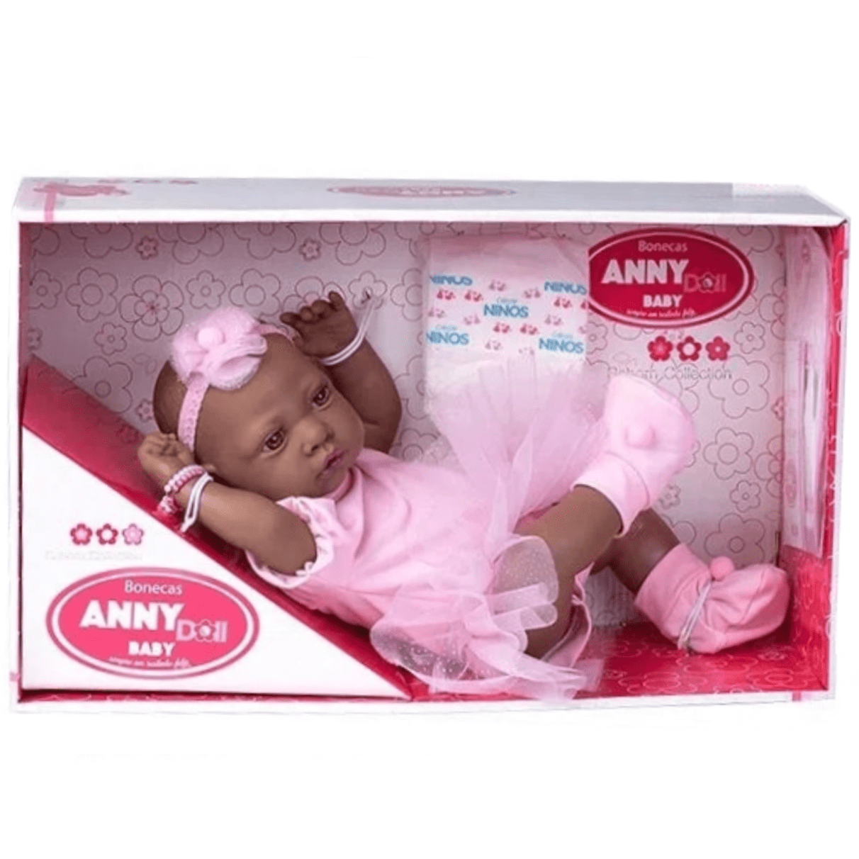 Boneca Bebê Negra Coleção Ninos Reborn - Cotiplas