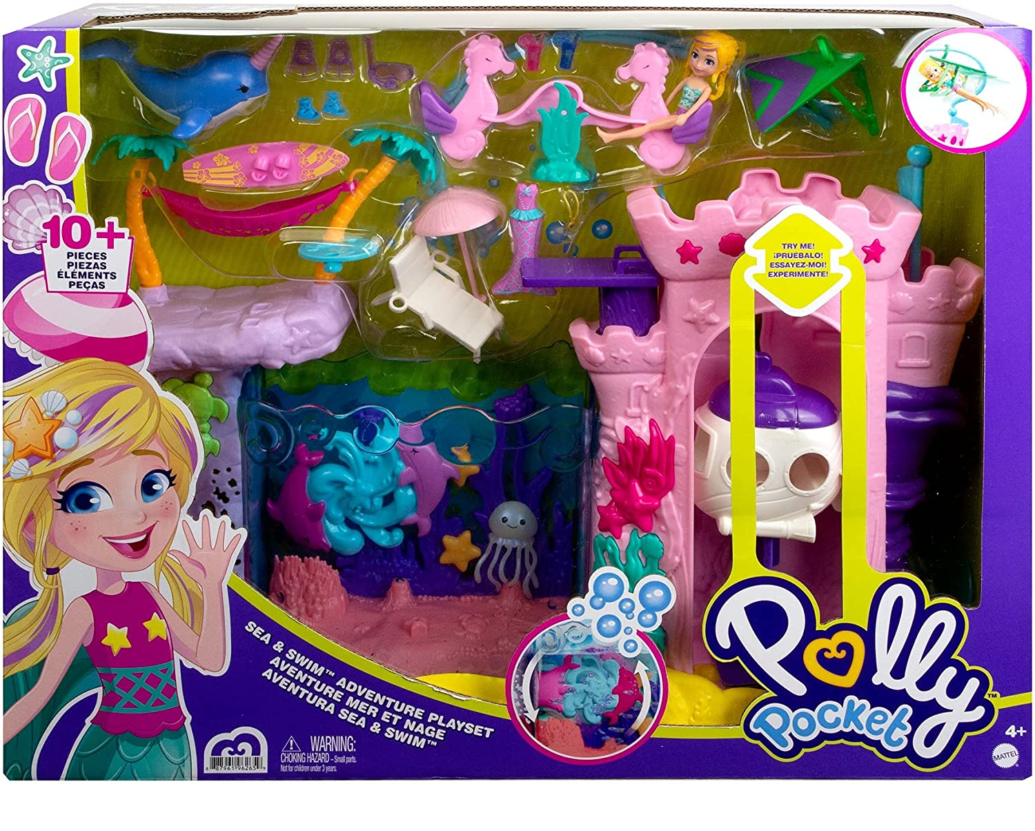 Polly Pocket Aventuras de Sereia, Mattel : .com.br