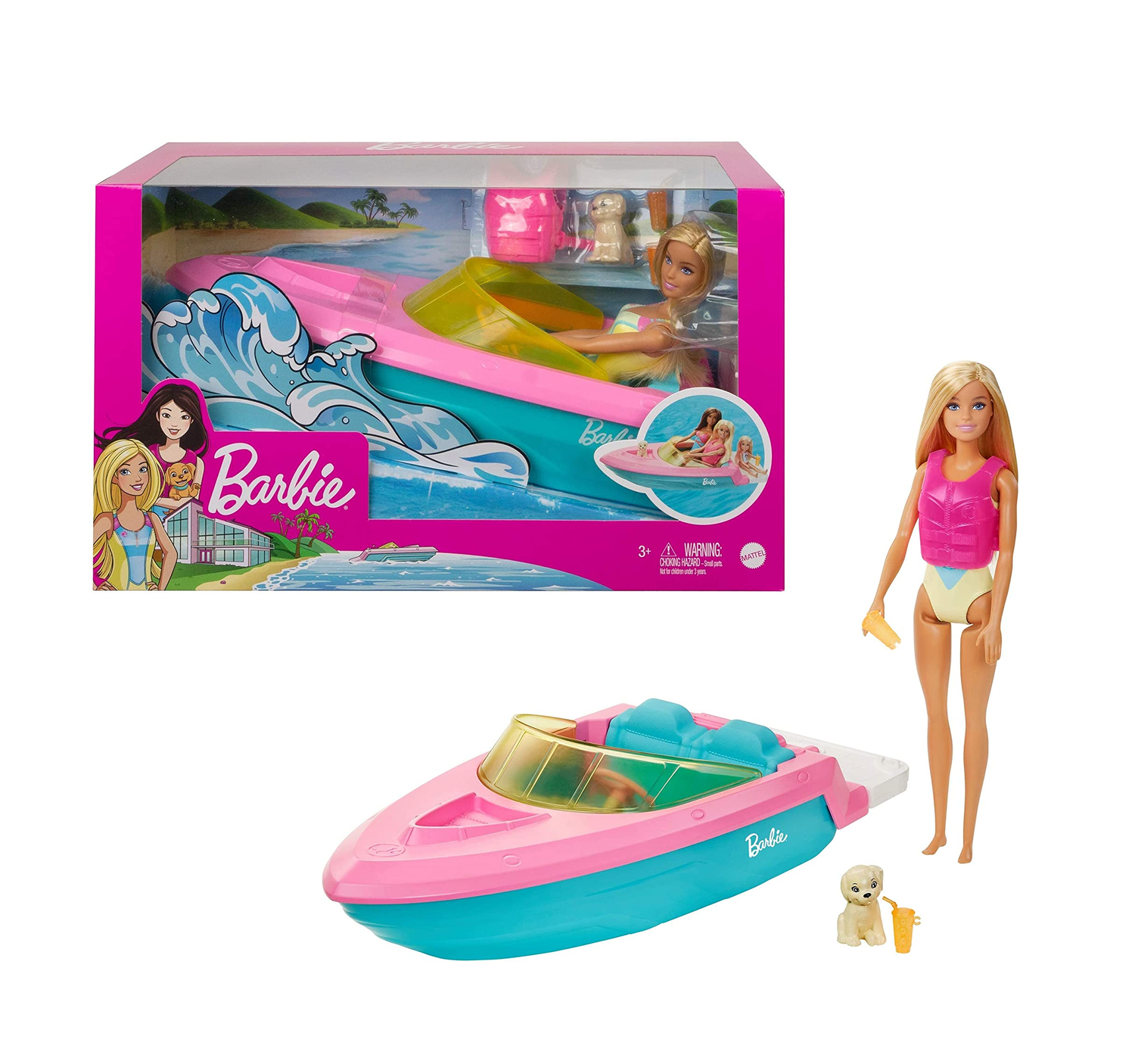 Carro Conversível com Boneca Barbie Mattel - Fátima Criança