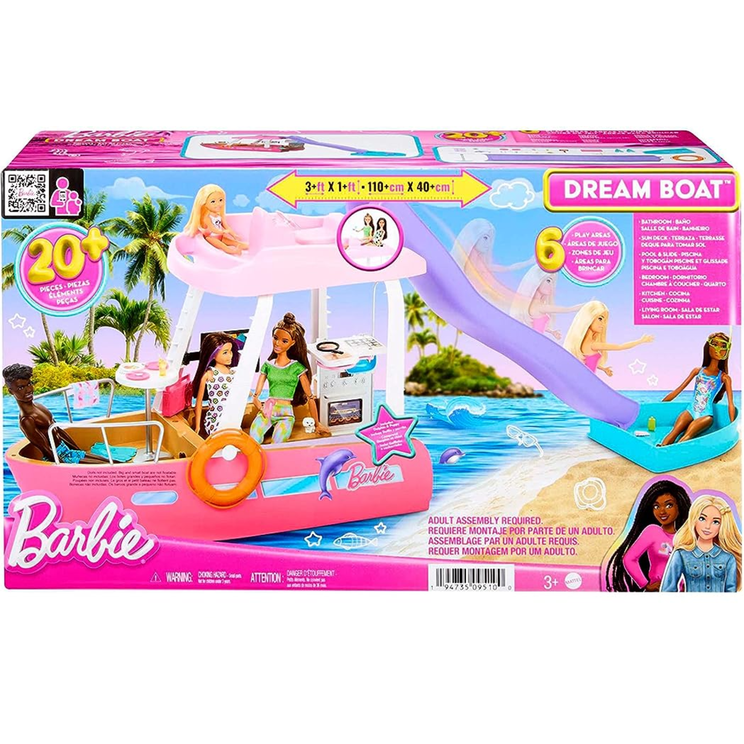 Barbie casa dos sonhos com escorregador mattel