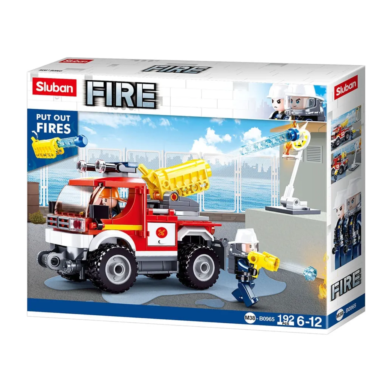 Blocos de Montar Caminhão de Bombeiro Cubic Multikids Blocos de Montar Caminhão de Bombeiro Cubic Multikids