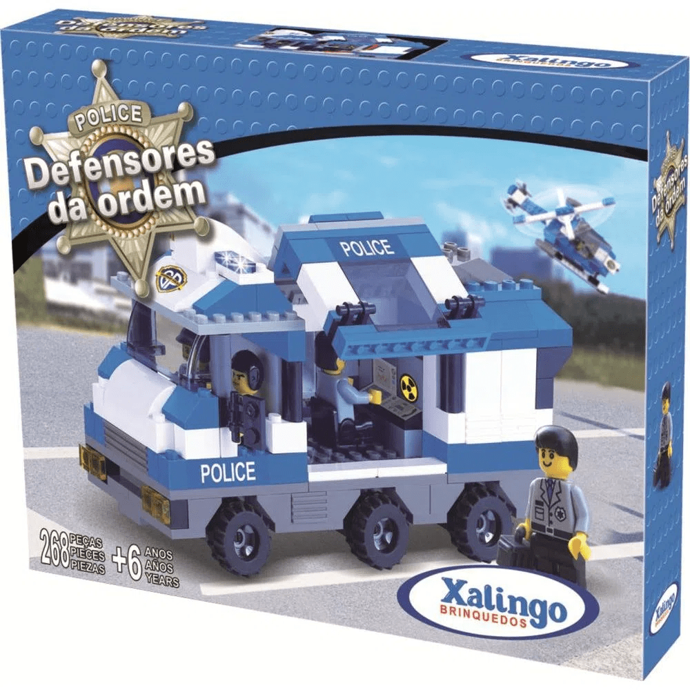 BRINQUEDO BLOCOS DE MONTAR CIDADE COM 4 PERSONAGENS XALINGO