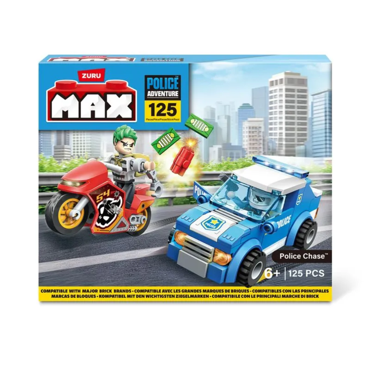 Blocos para Montar Max Aventura Policial Perseguição Policial Candide Blocos para Montar Max Aventura Policial Perseguição Policial Candide