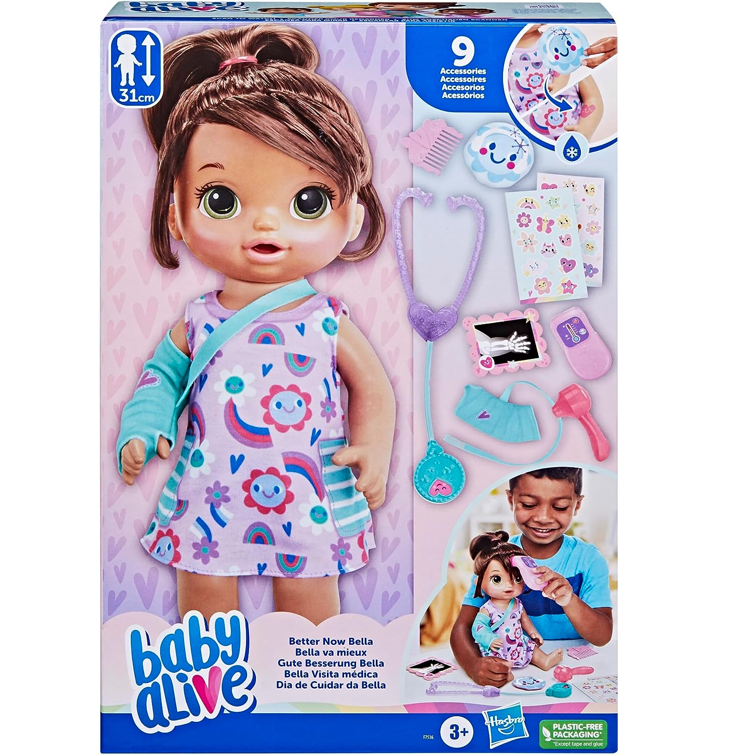 Boneca Bebê com Acessórios - Baby Alive - Hora do Suco - Vestido Azul -  Hasbro