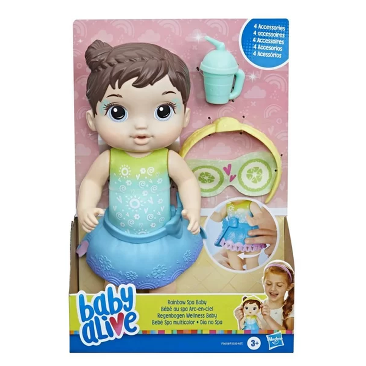 Boneca Bebê com Acessórios - Baby Alive - Hora do Suco - Vestido Azul -  Hasbro