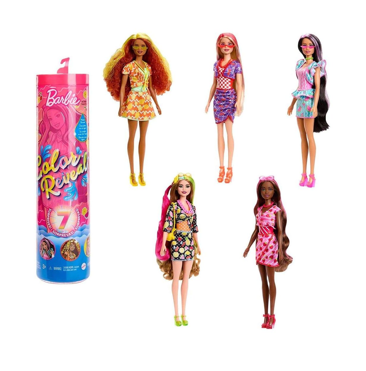 Barbie Color Reveal Boneca Série de Frutas Doces 