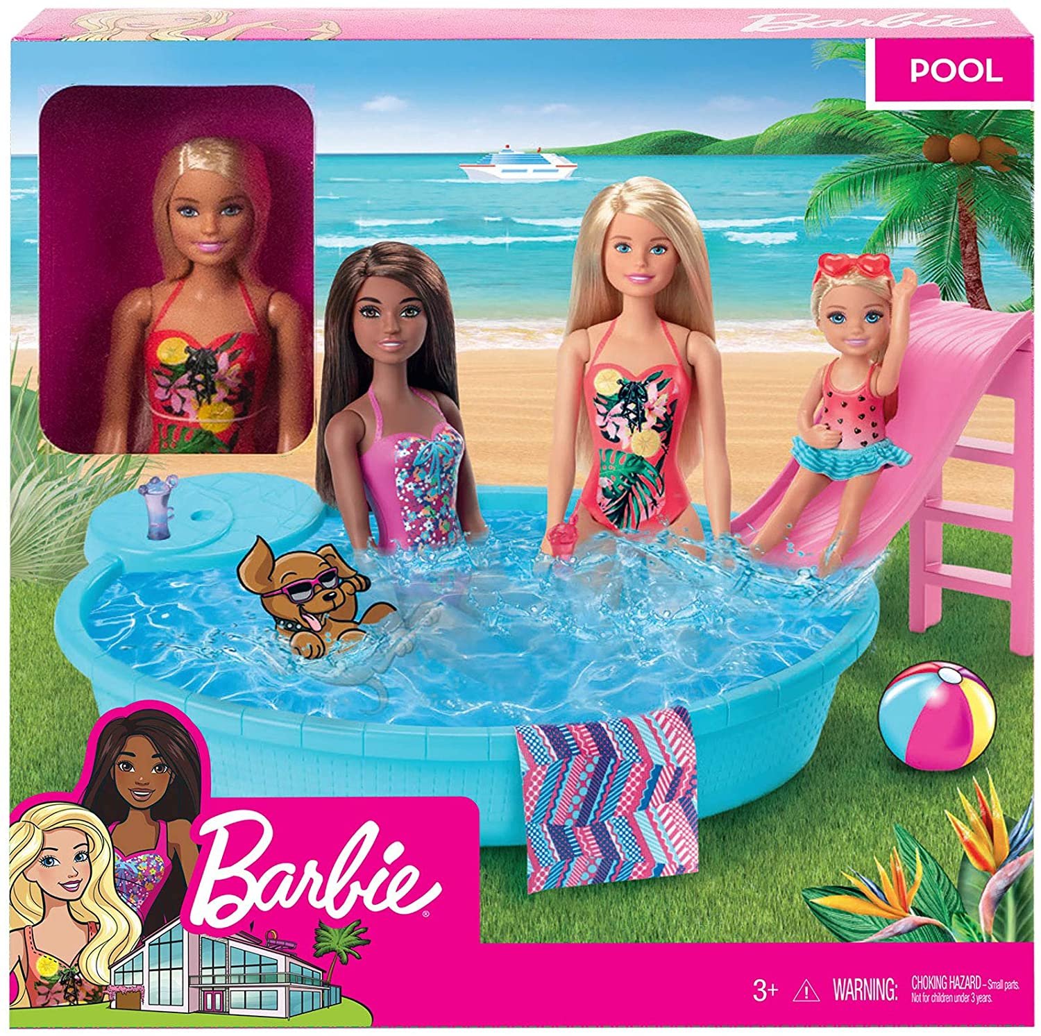 Casinha da barbie com piscina