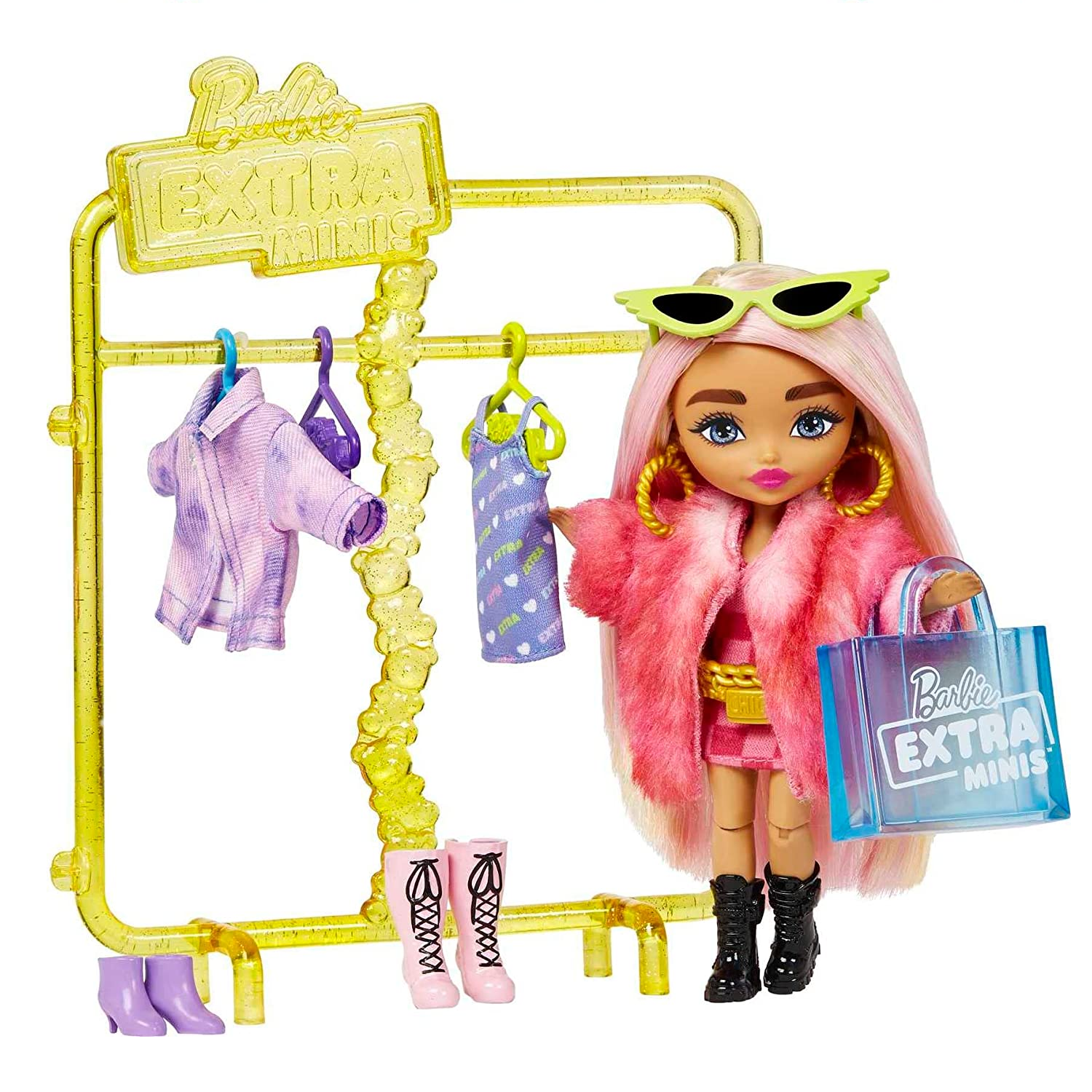 Boneca Barbie Extra Mini Roupa Xadrez Mattel - Fátima Criança