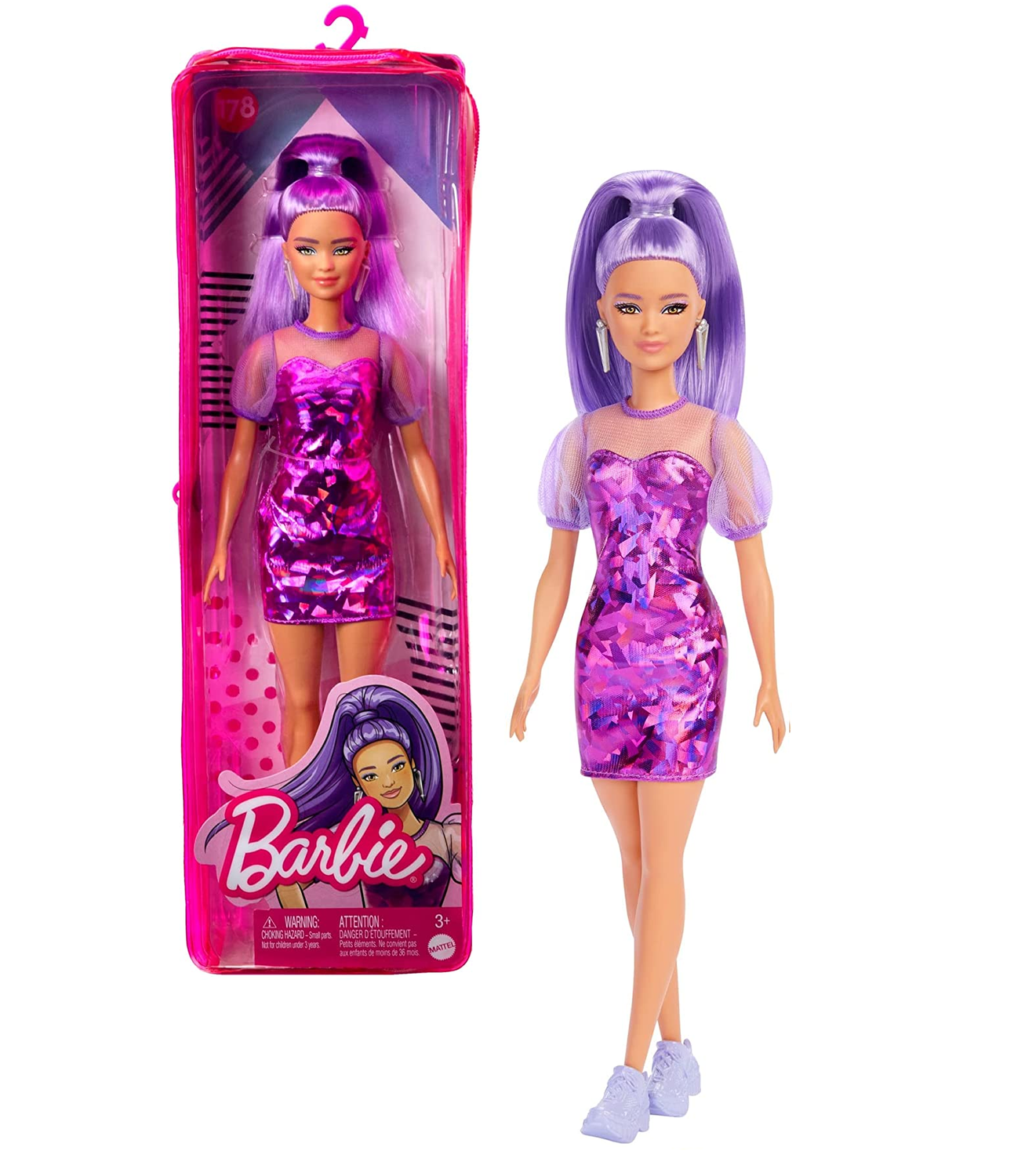 Barbie Fashionista, Boneca Básica Glitz, Modelos Sortidas 