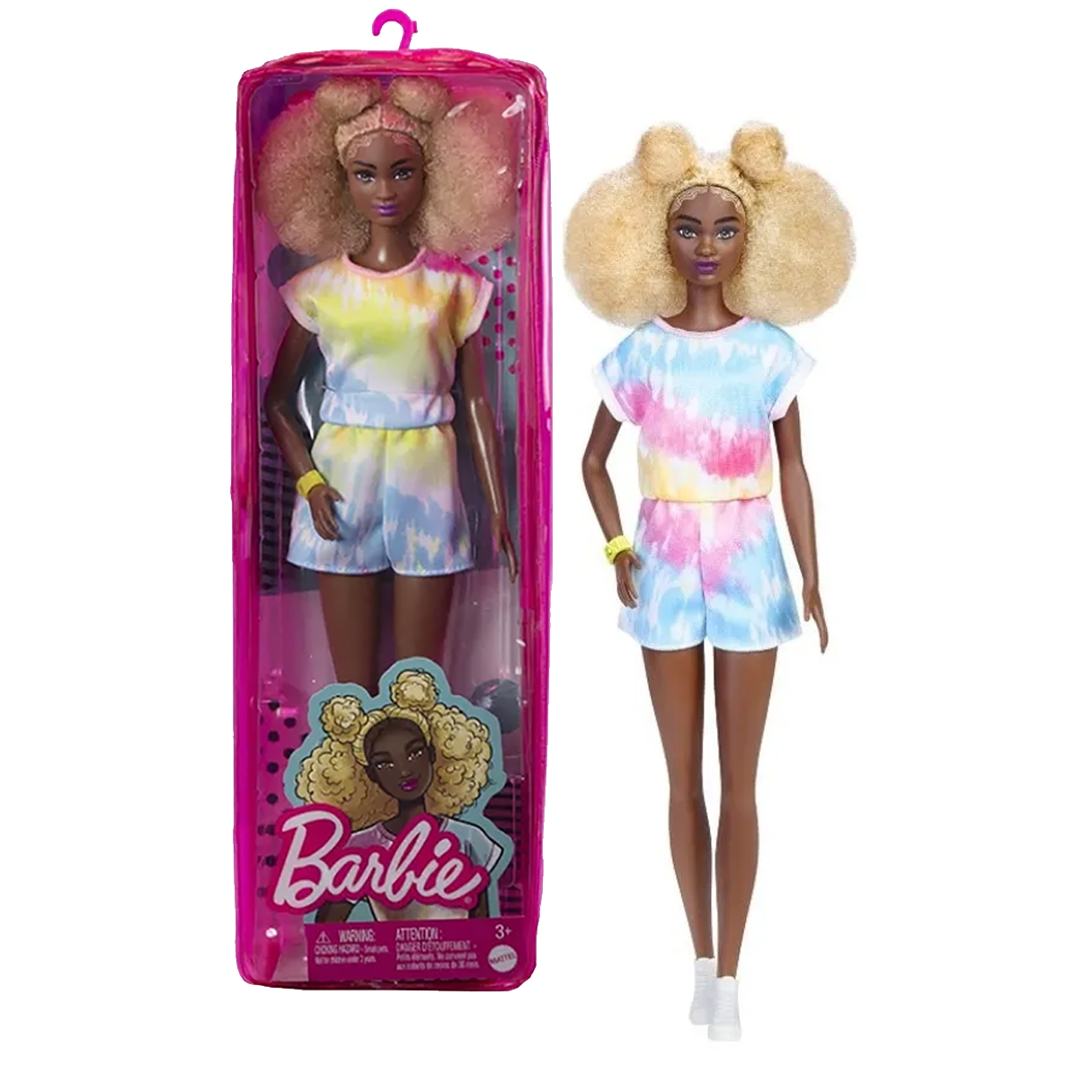 Boneca Barbie Macacão Rosa e Acessórios Mattel - Fátima Criança