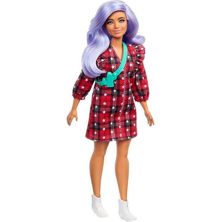 Boneca Barbie Fashionista Vestido Xadrez Vermelho Mattel