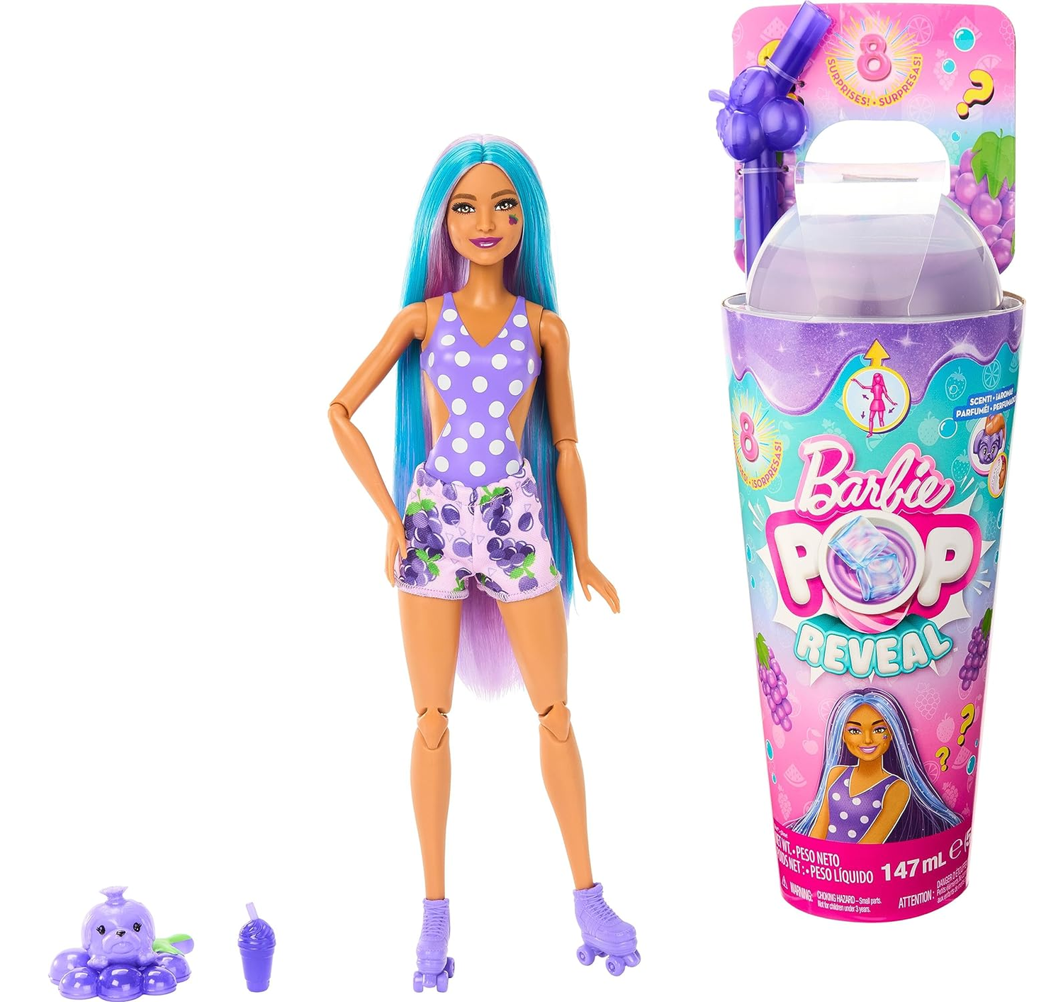 Bonecos e Bonecas - Boneca Barbie Glitter Vestido Roxo - Mattel