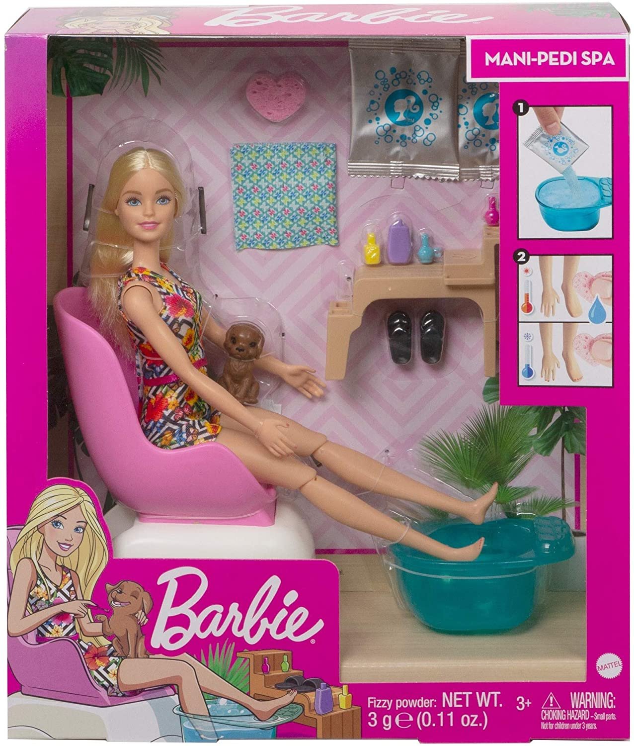 Boneca Barbie Salão de Beleza Manicure e Pedicure Mattel - Loja