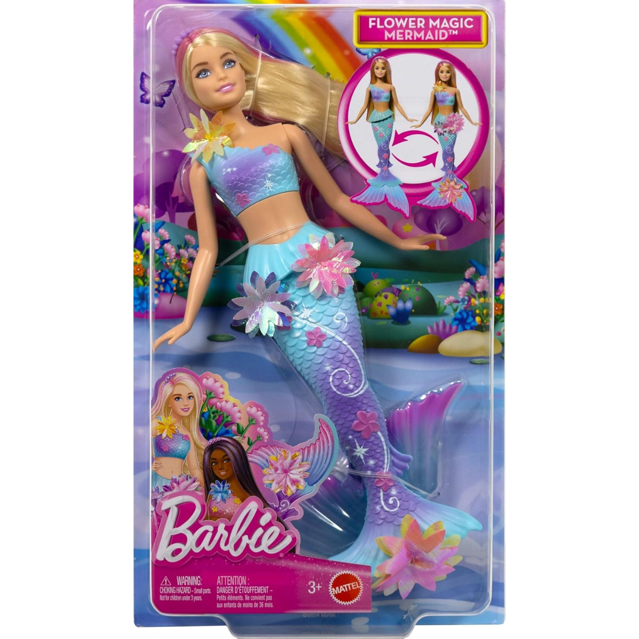 Boneca Barbie Sereia Flores Magicas Loira Mattel Boneca Barbie Sereia Flores Magicas Loira Mattel