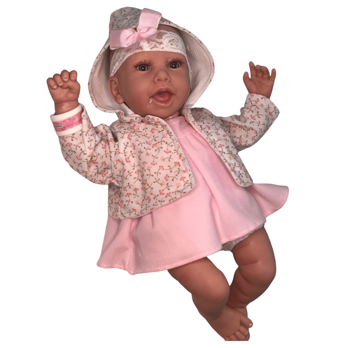 Boneca Bebê Reborn Miya com Tiara Cotiplás - Fátima Criança