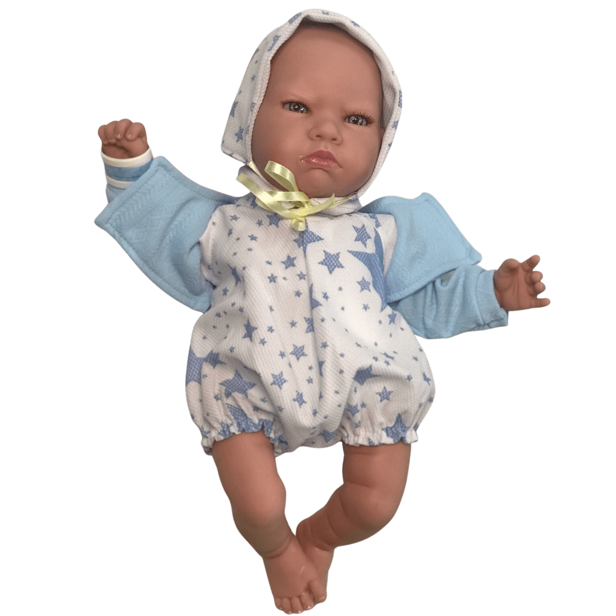 Boneco Bebê Reborn - Menino - Azul - 39 cm - Brink Model