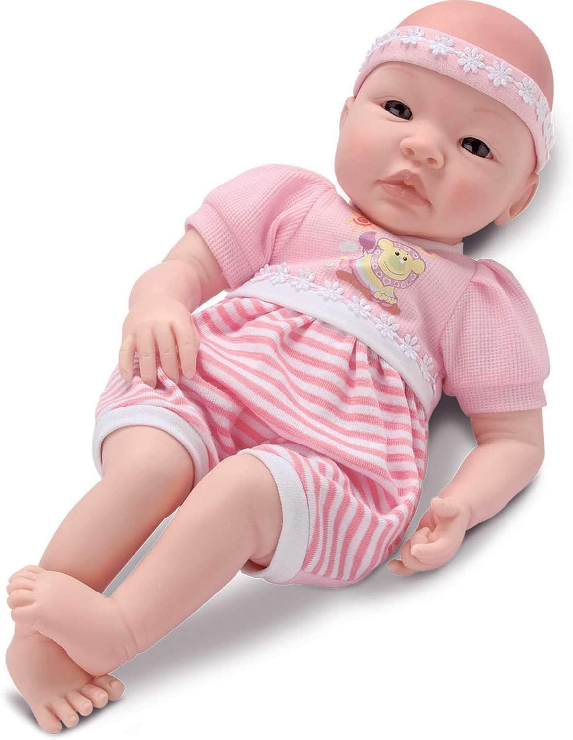 Boneca Bebe Reborn Miyo Menina Macia Roupa Rosa Fofinha Original