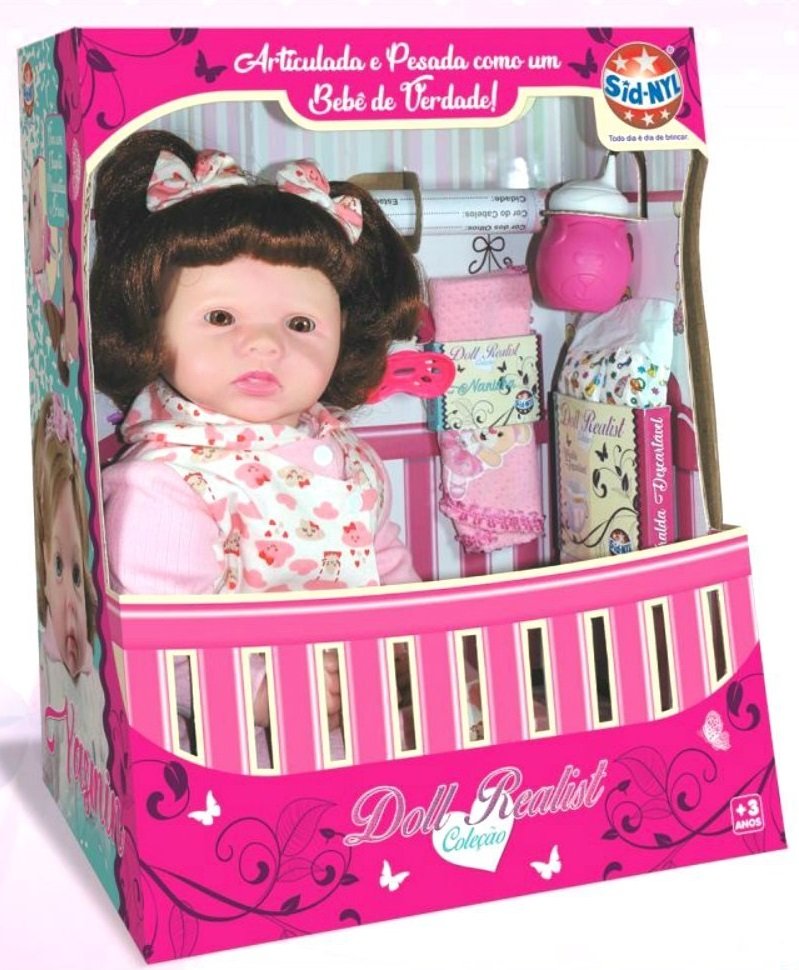 Boneca Bebê Reborn Eloise Coleção Doll Realist - Sid-nyl - Happily  Brinquedos