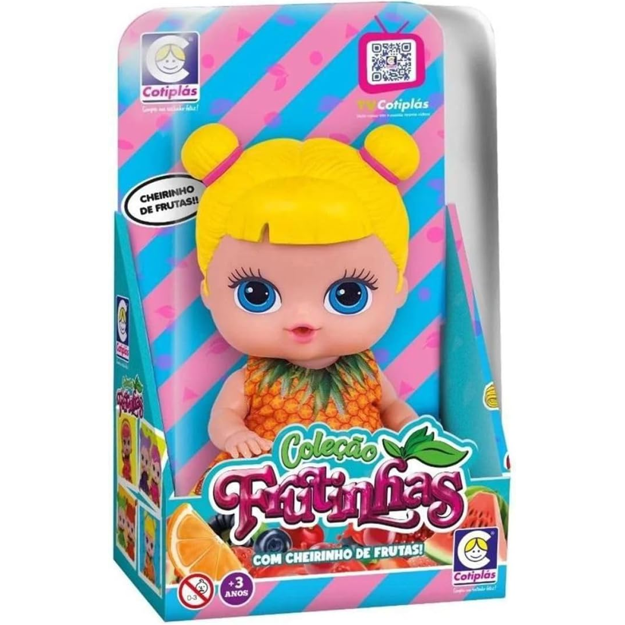 Boneca Coleção Frutinhas Abacaxi Cotiplás Boneca Coleção Frutinhas Abacaxi Cotiplás