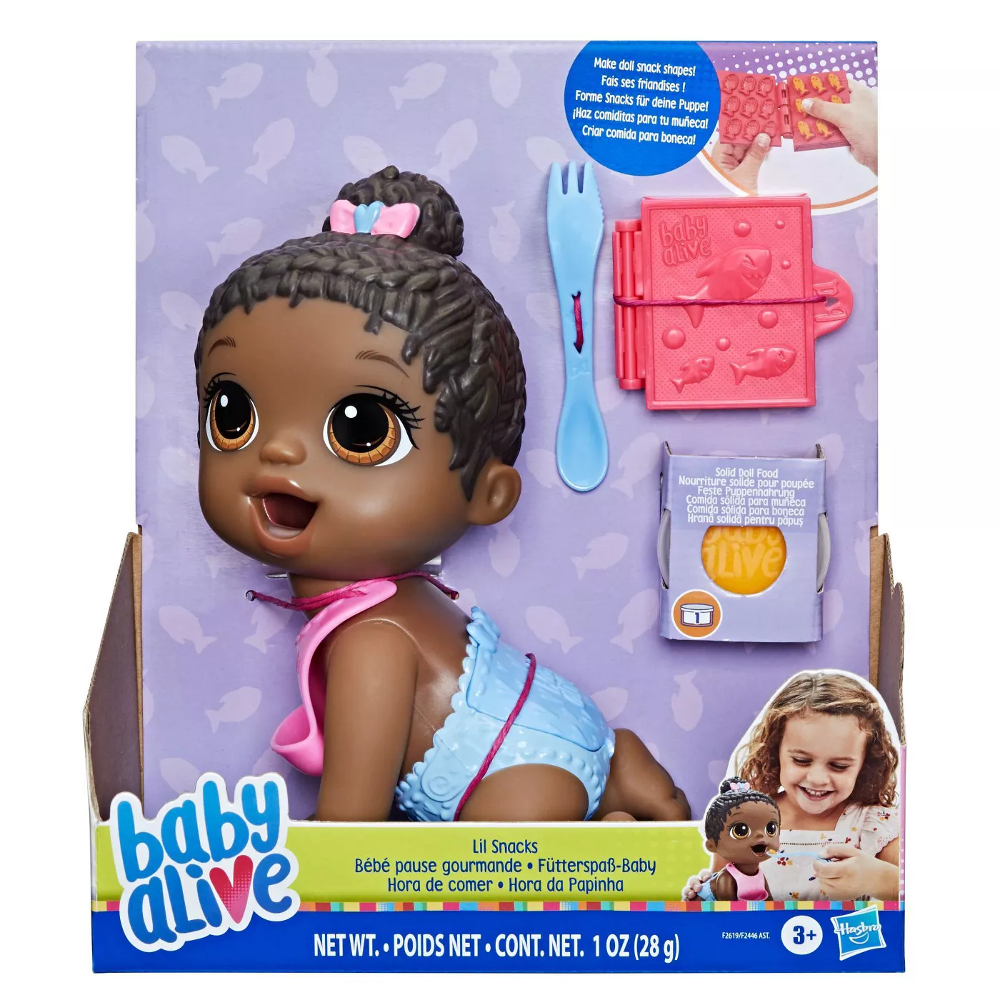 Boneca Hora da Papinha Negra Baby Alive Hasbro - Fátima Criança