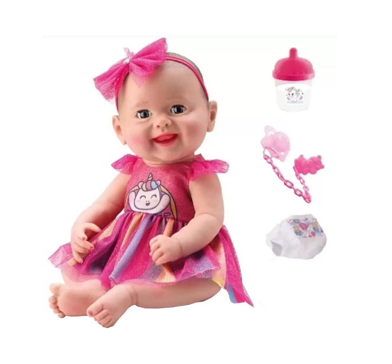 KIT ROUPA BONECA BABY ALIVE - VESTIDO ARCO IRIS ESTRELAR - Ri Happy