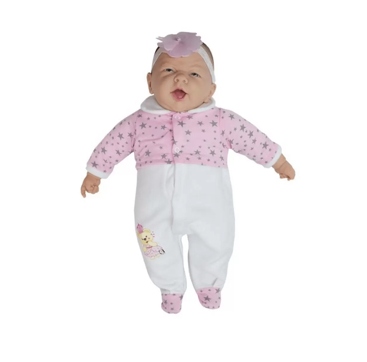 Boneca Bebê - 50cm - Ninos Reborn - Boca Aberta - Menino - Cotiplás - Ri  Happy