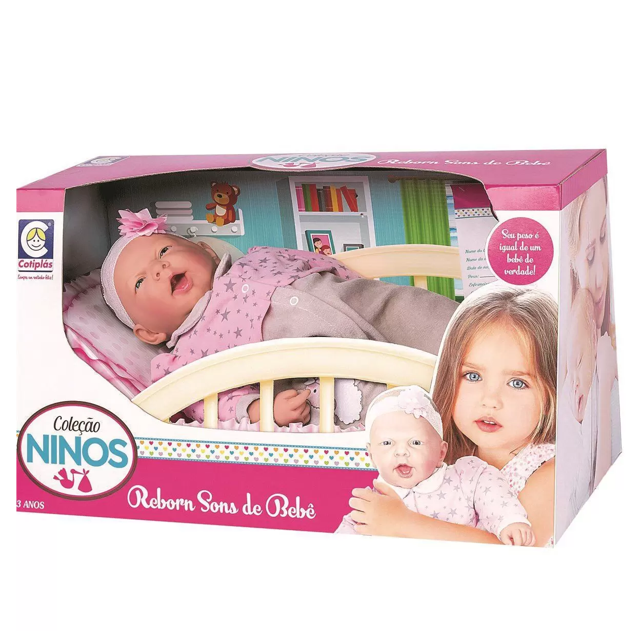 Boneca Bebê Reborn Menino Brink Model - Fátima Criança