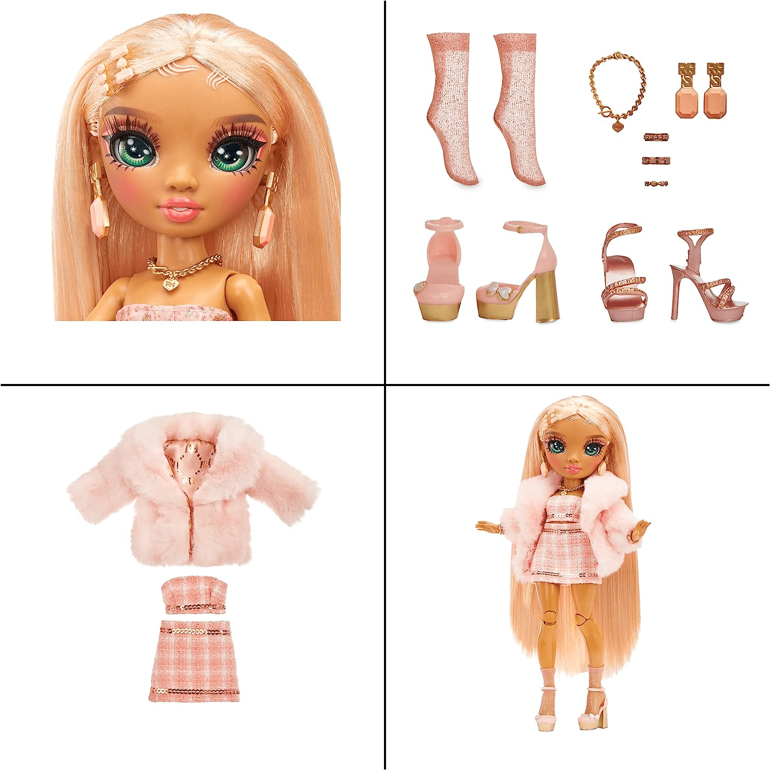 Boneca Barbie Fashionista com Estojo - Loira com Mecha Rosa