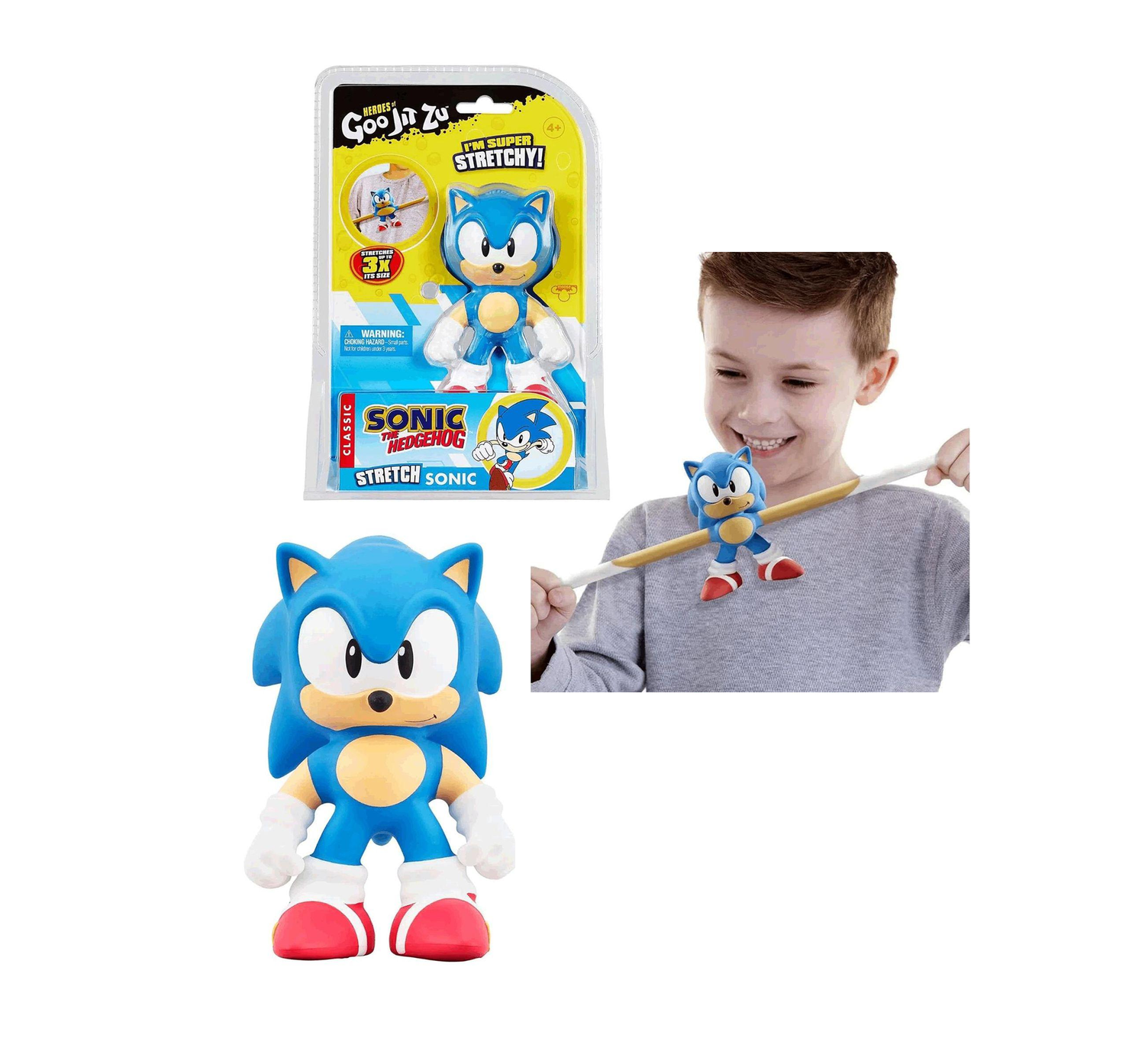 Boneco Elástico Sonic Heroes Of Goo Jit Zu Estica Brinquedo Infantil  Coleção - Sunny - Bonecos - Magazine Luiza