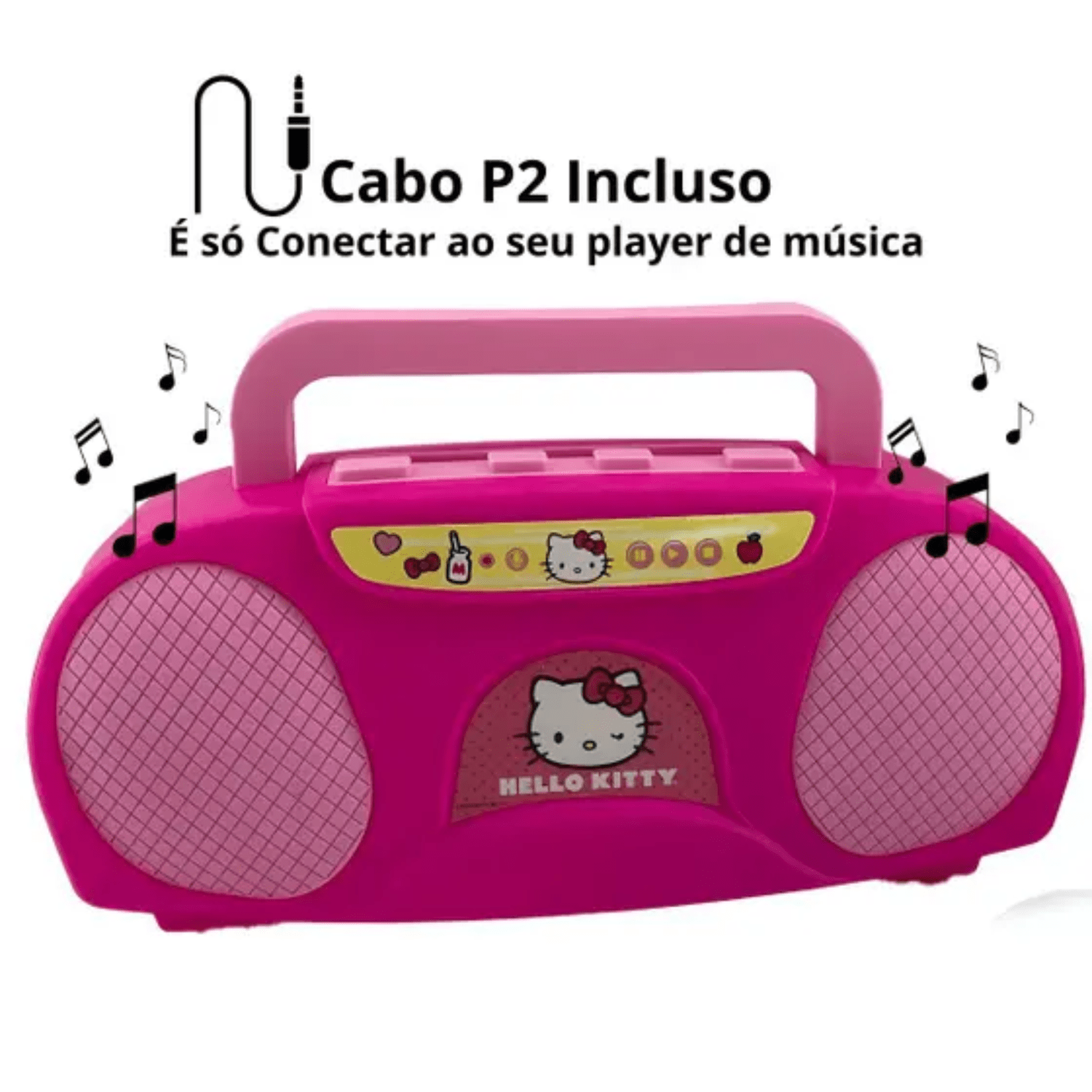 Boom Box Karaokê com Microfone Hello Kitty Candide - Fátima Criança