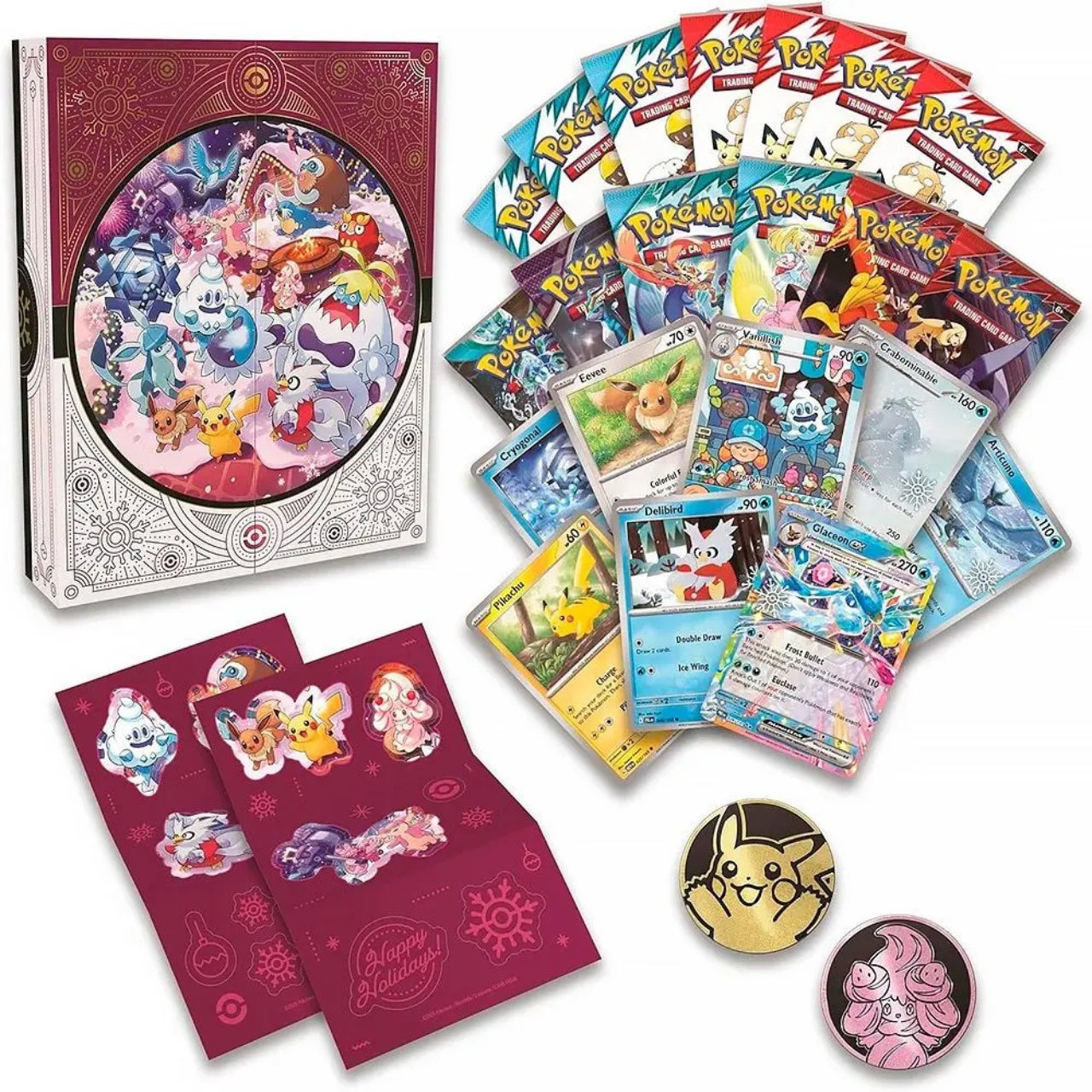 Box Pokémon Calendário de Festas de Fim de Ano 2025 98 Cartas Copag Box Pokémon Calendário de Festas de Fim de Ano 2025 98 Cartas Copag