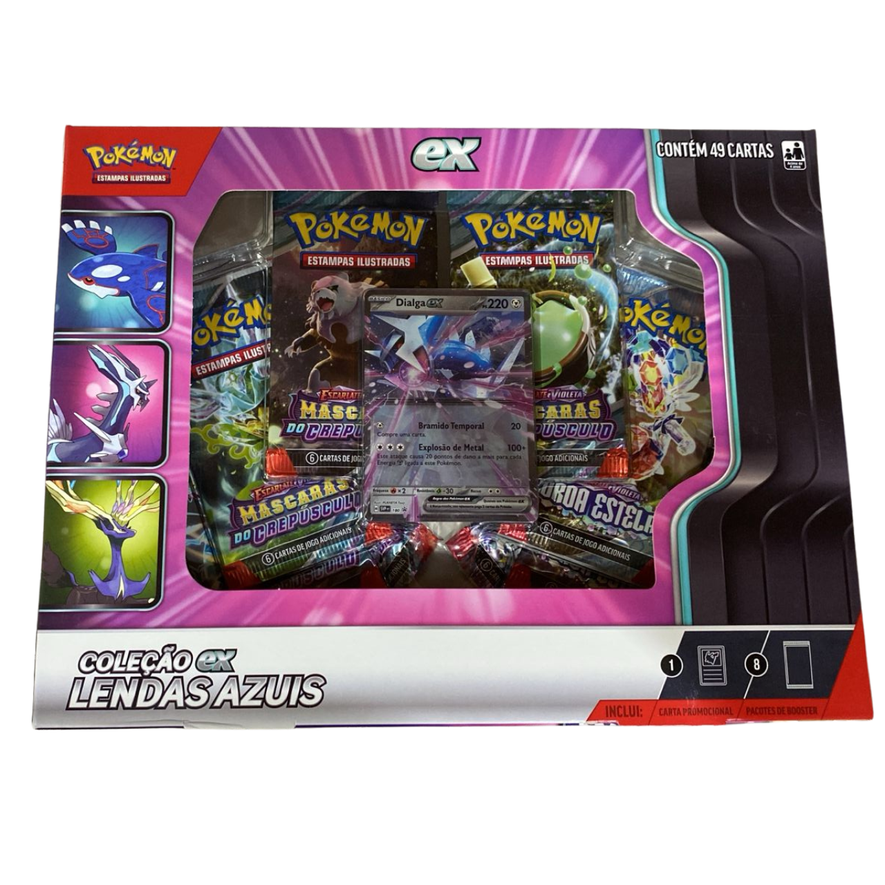 Box Pokemon Coleção Ex Lendas Azuis 49 Cartas Dialga Copag Box Pokemon Coleção Ex Lendas Azuis 49 Cartas Dialga Copag