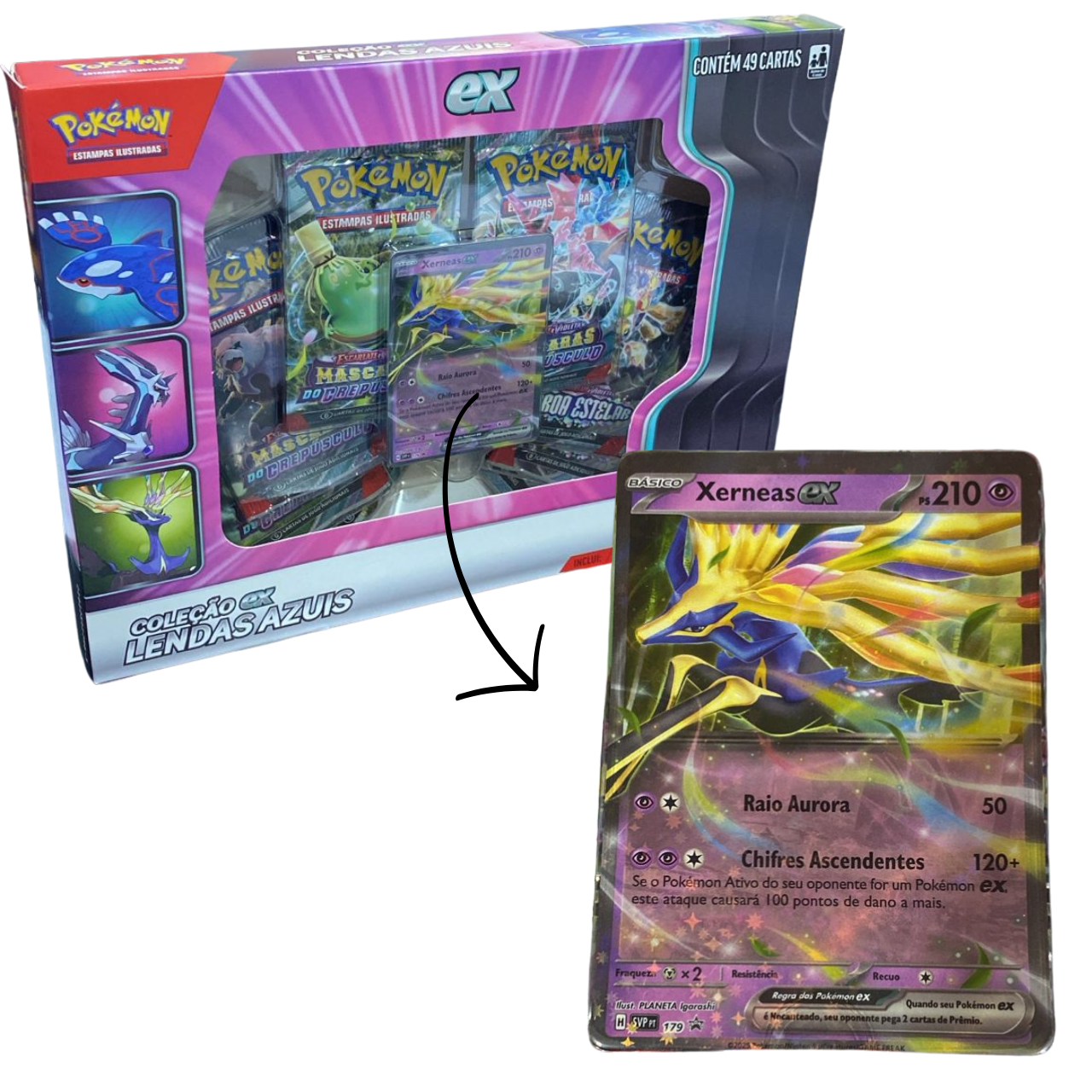 Box Pokemon Coleção Ex Lendas Azuis 49 Cartas Xerneas Copag Box Pokemon Coleção Ex Lendas Azuis 49 Cartas Xerneas Copag