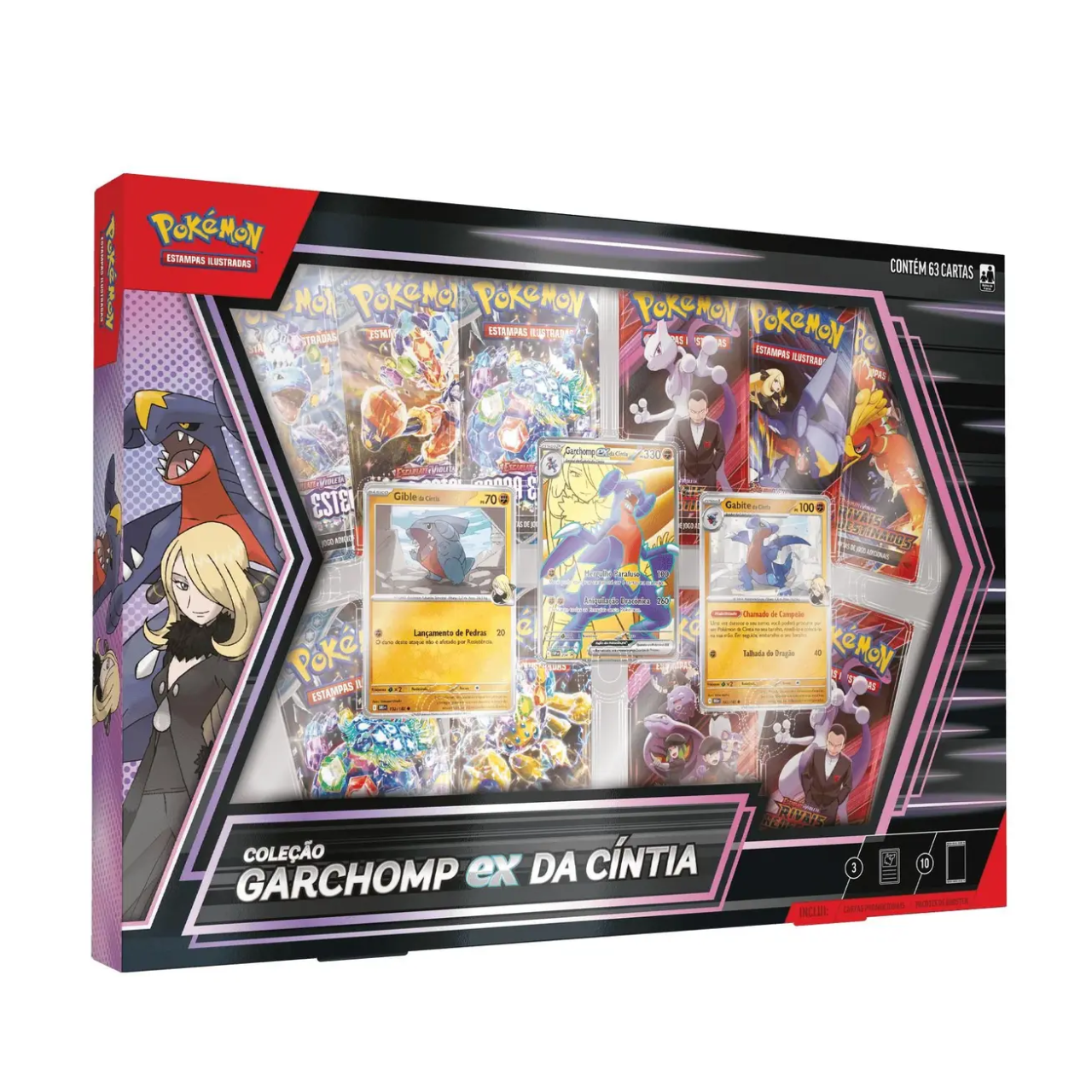 Box Pokémon Coleção Garchomp Ex Da Cíntia 63 Cartas Copag Box Pokémon Coleção Garchomp Ex Da Cíntia 63 Cartas Copag