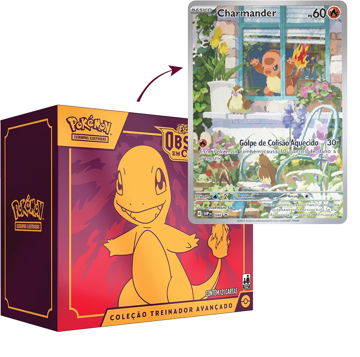 Box Treinador Avançado Pokémon Escarlate E Violeta 3 Obsidiana Em