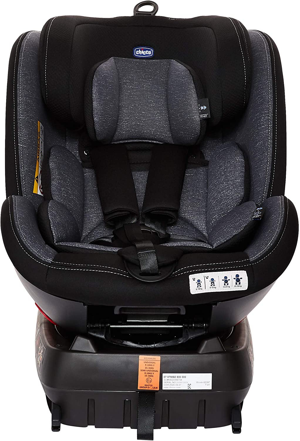 Cadeira Auto Unico Plus Black com Isofix - Chicco 360°