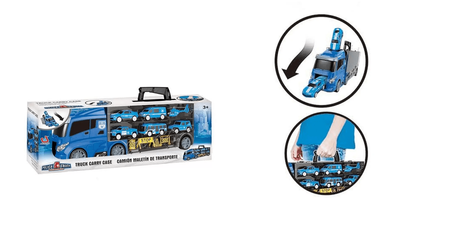 Brinquedo Infantil Caminhão Policia City Machine Multikids Azul