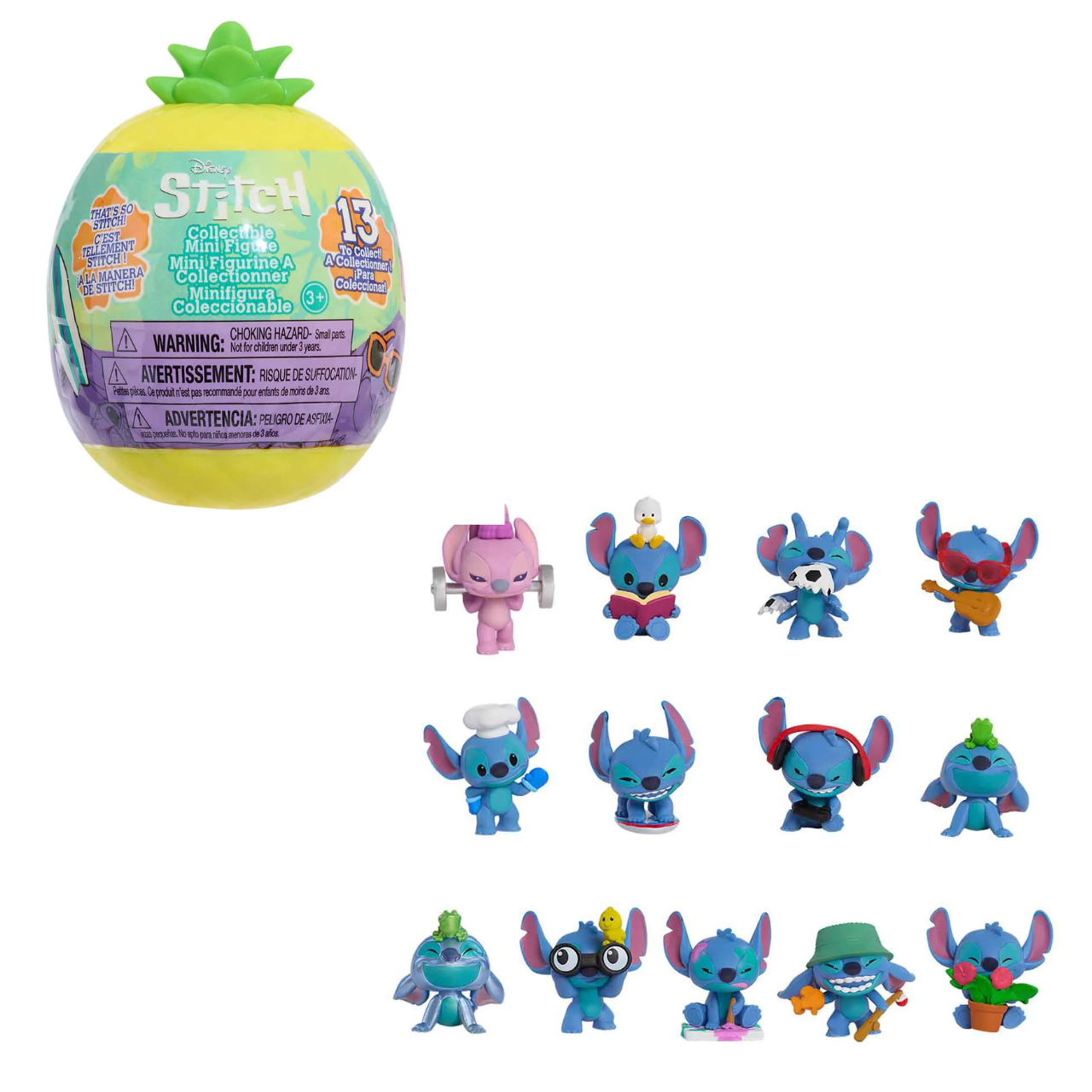 Cápsula Abacaxi com Mini Figura Surpresa do Stitch Sunny Cápsula Abacaxi com Mini Figura Surpresa do Stitch Sunny