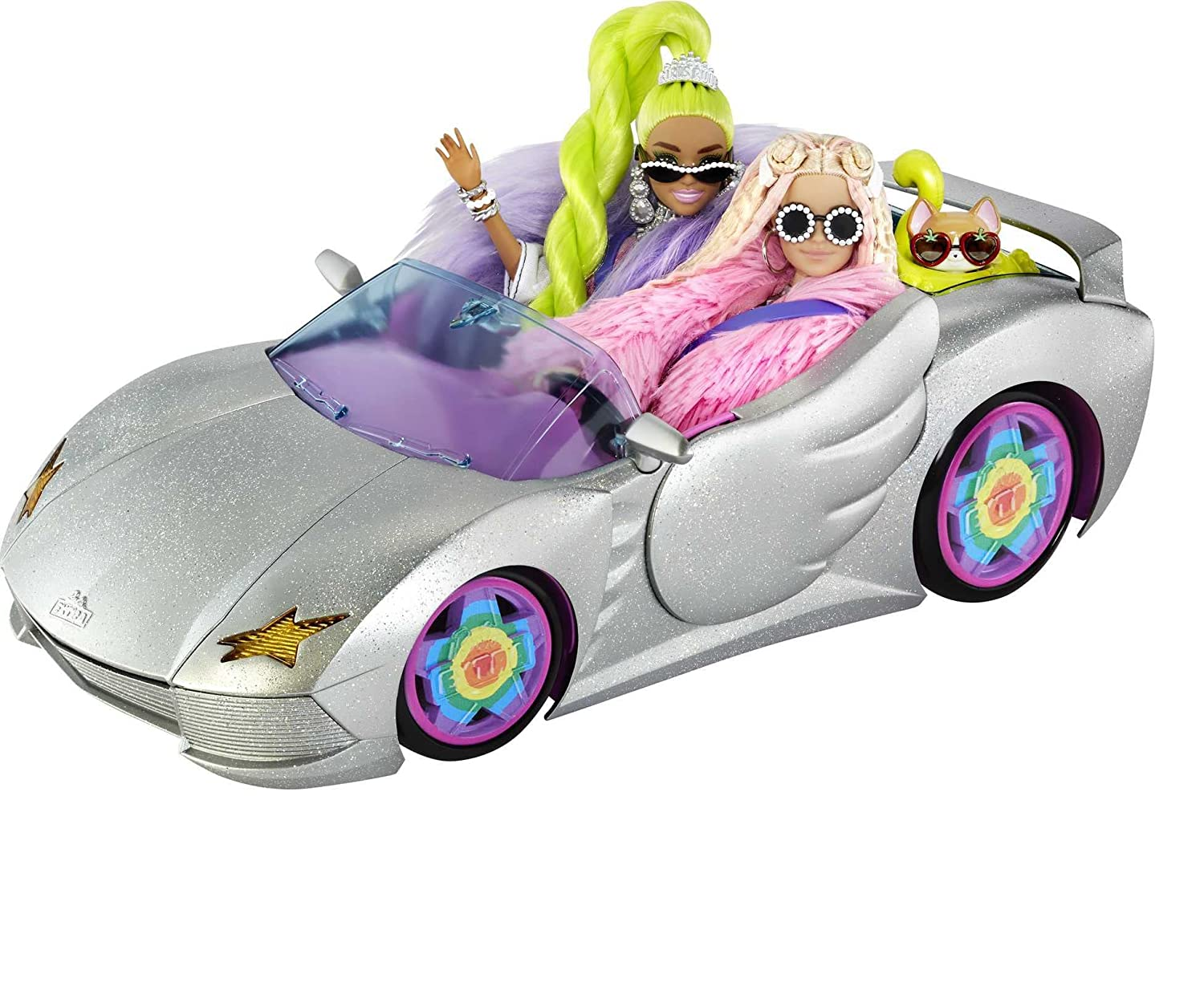 Carro da Barbie com Teto Solar que se Transforma em Conversível