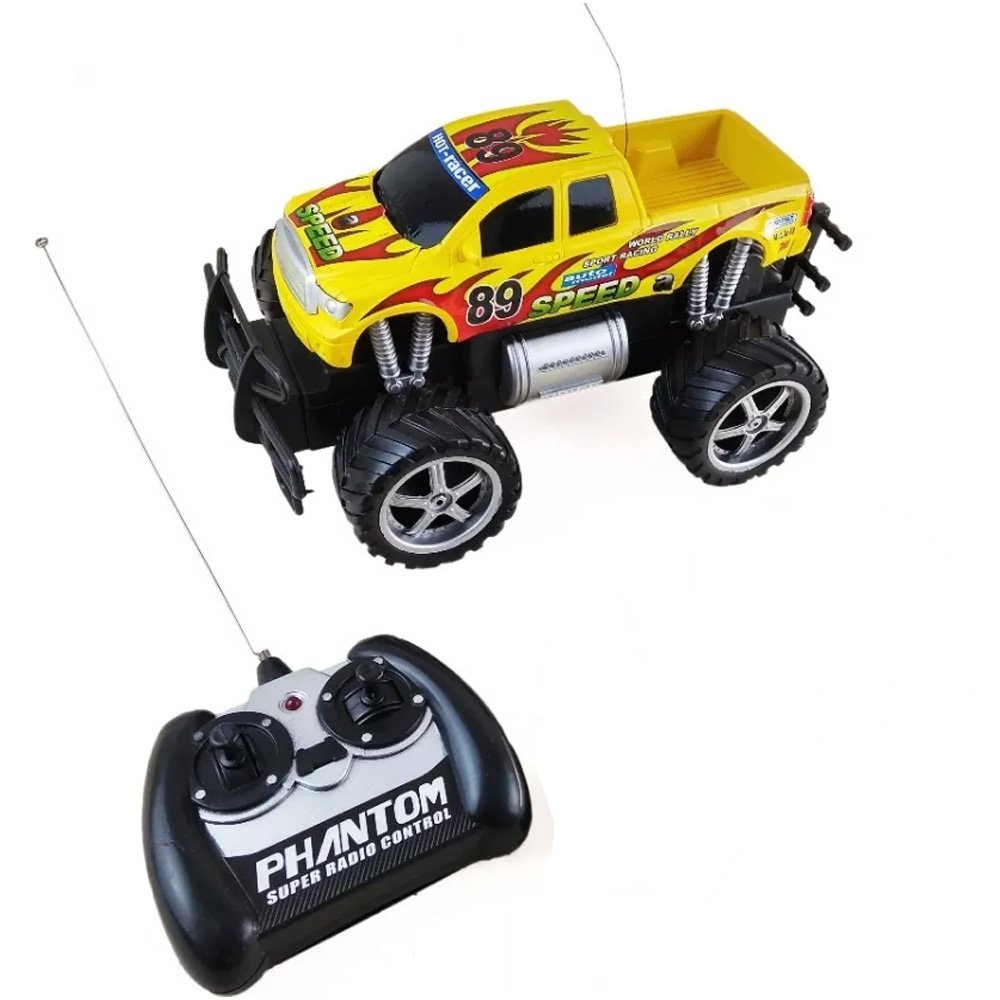 Carro de Controle Remoto Giant Four Wheeler PickUp Amarelo Cks