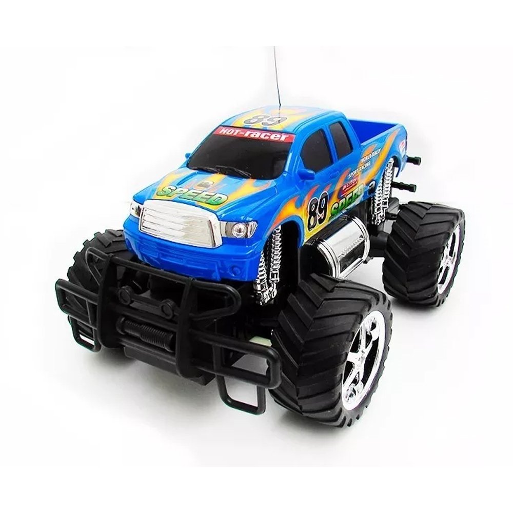 Carro Infantil De Controle Remoto Giant Four Wheeler Pickup Cor Azul