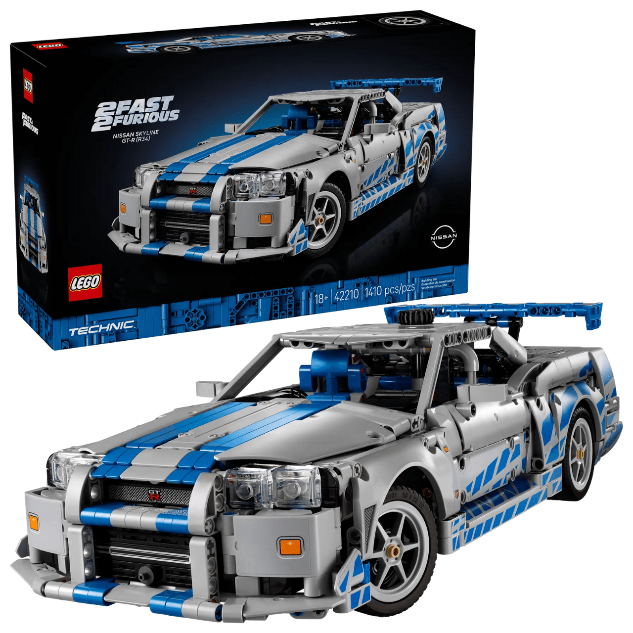 Carro Nissan Skyline GT-R R34 Velozes e Furiosos 2 Lego Technic Carro Nissan Skyline GT-R R34 Velozes e Furiosos 2 Lego Technic