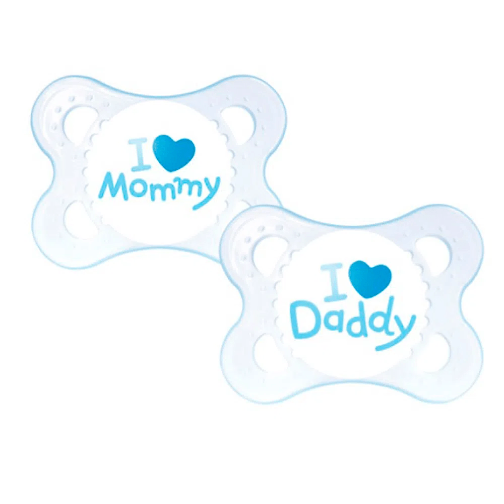 Chupeta Mom & Dad 0-6 m Embalagem Dupla Azul MAM