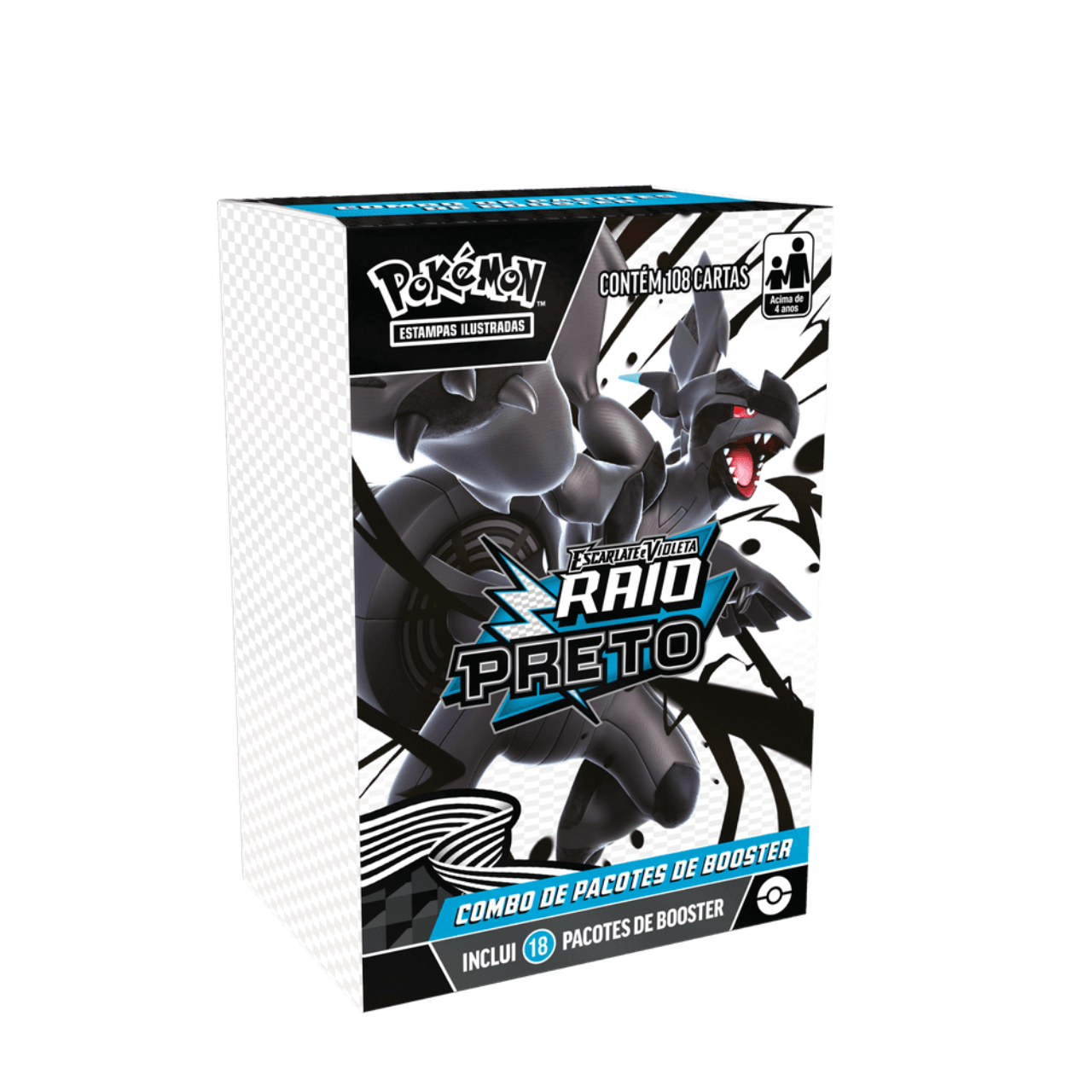 Combo de Pacotes Booster EV Raio Preto Pokémon 108 Cartas Copag Combo de Pacotes Booster EV Raio Preto Pokémon 108 Cartas Copag
