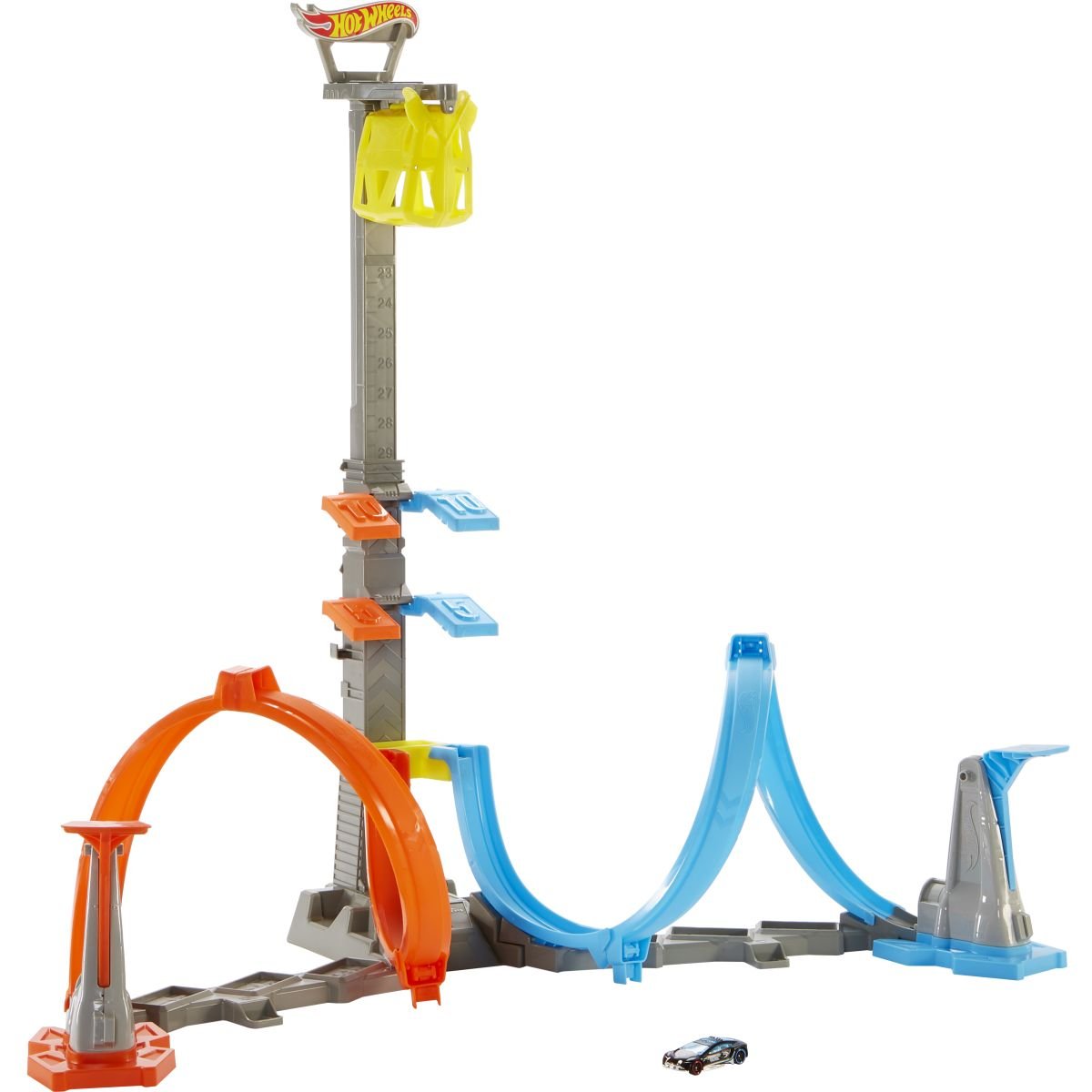 Hot Wheels Track Builder Pista Lançador com Looping Ajustável