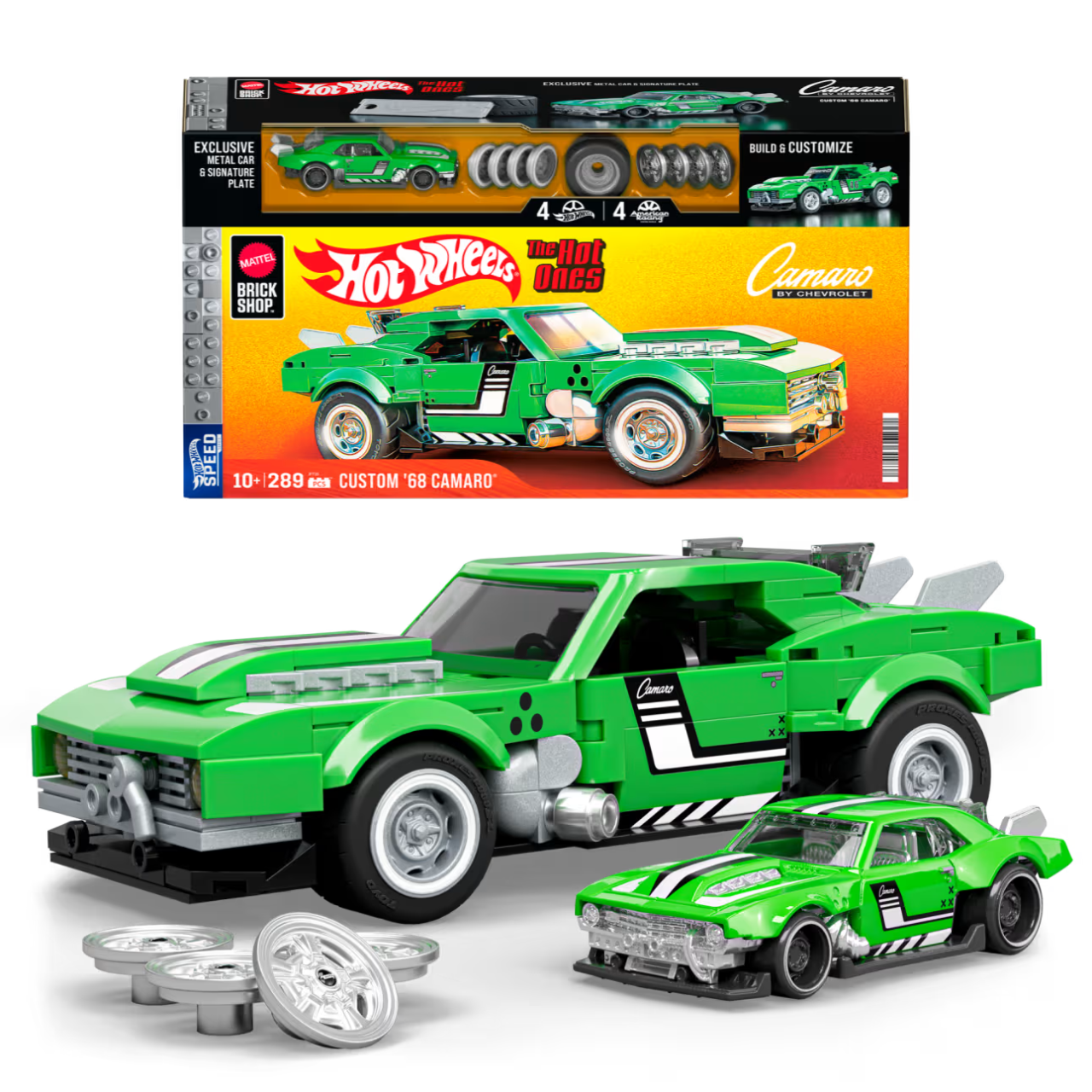 Conjunto de Construção Hot Wheels Carro Custom '68 Camaro Mattel Conjunto de Construção Hot Wheels Carro Custom '68 Camaro Mattel