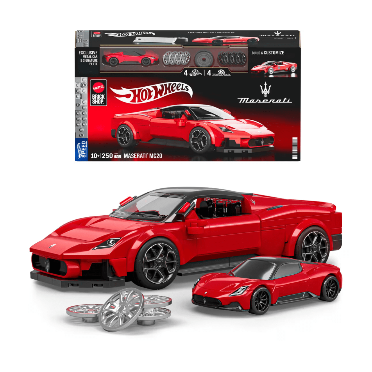 Conjunto de Construção Hot Wheels Carro Speed Maserati MC20 Mattel Conjunto de Construção Hot Wheels Carro Speed Maserati MC20 Mattel