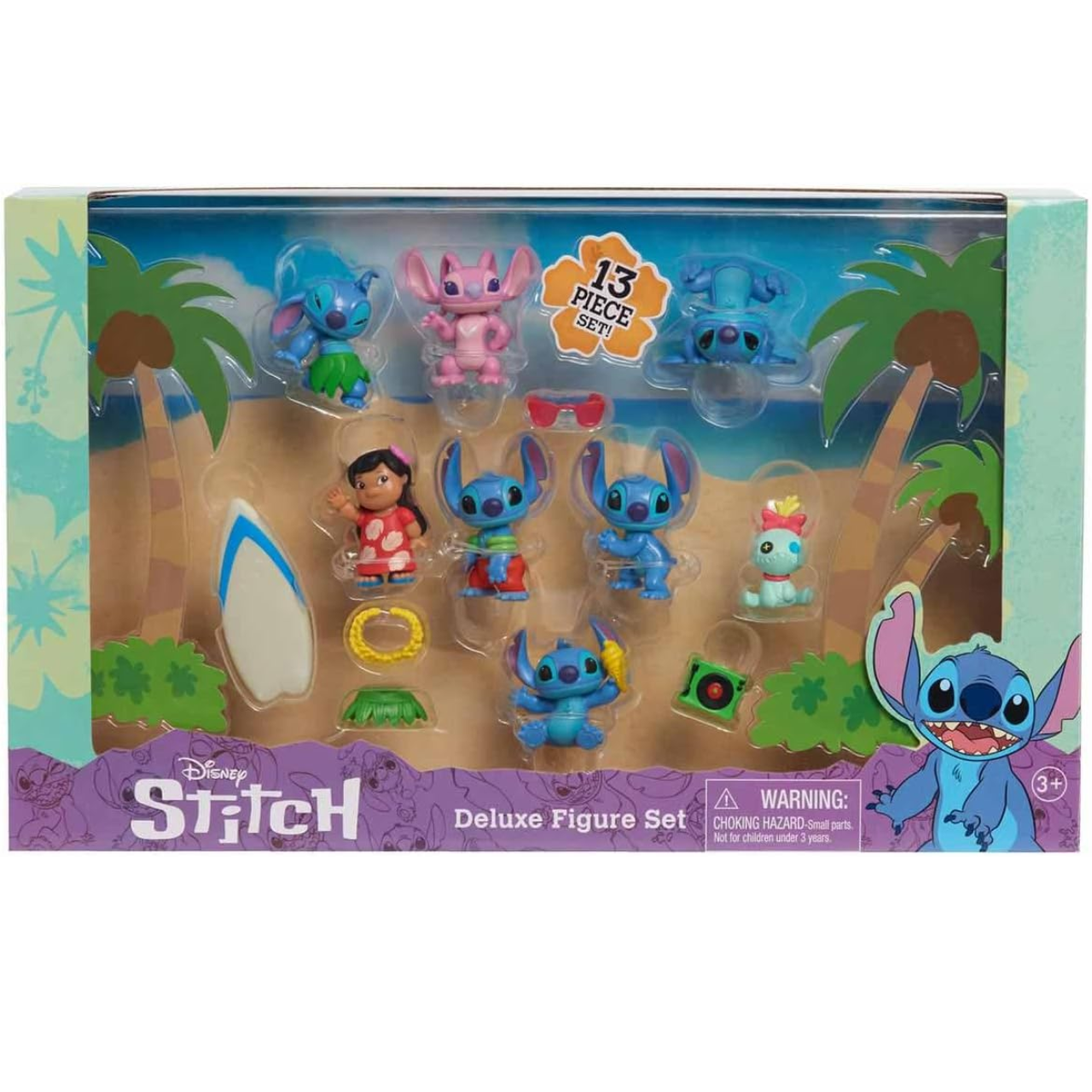 Conjunto de Figuras Deluxe Lilo e Stitch Disney Sunny - Fátima Criança