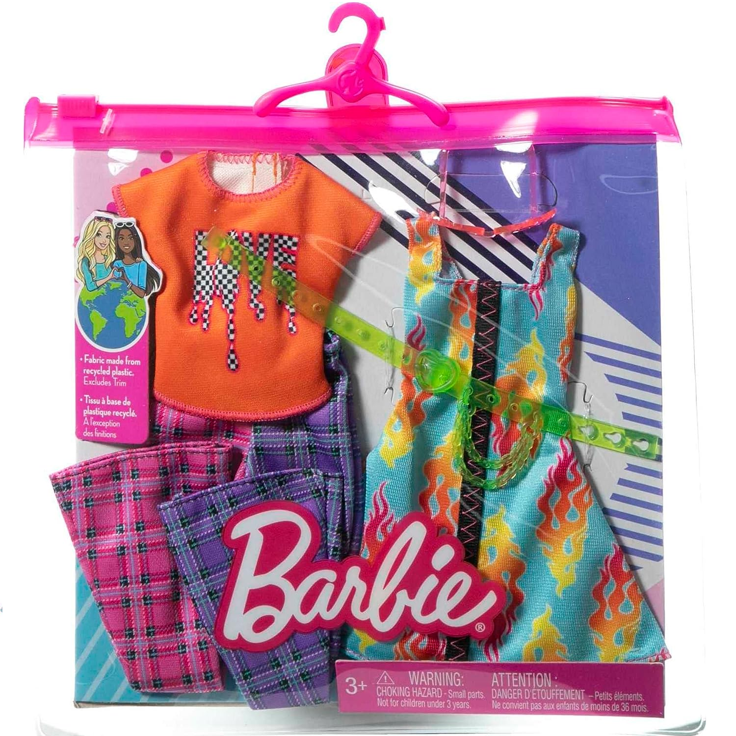 Conjunto de Roupas Look Retrô e Acessórios Barbie Mattel - Fátima Criança