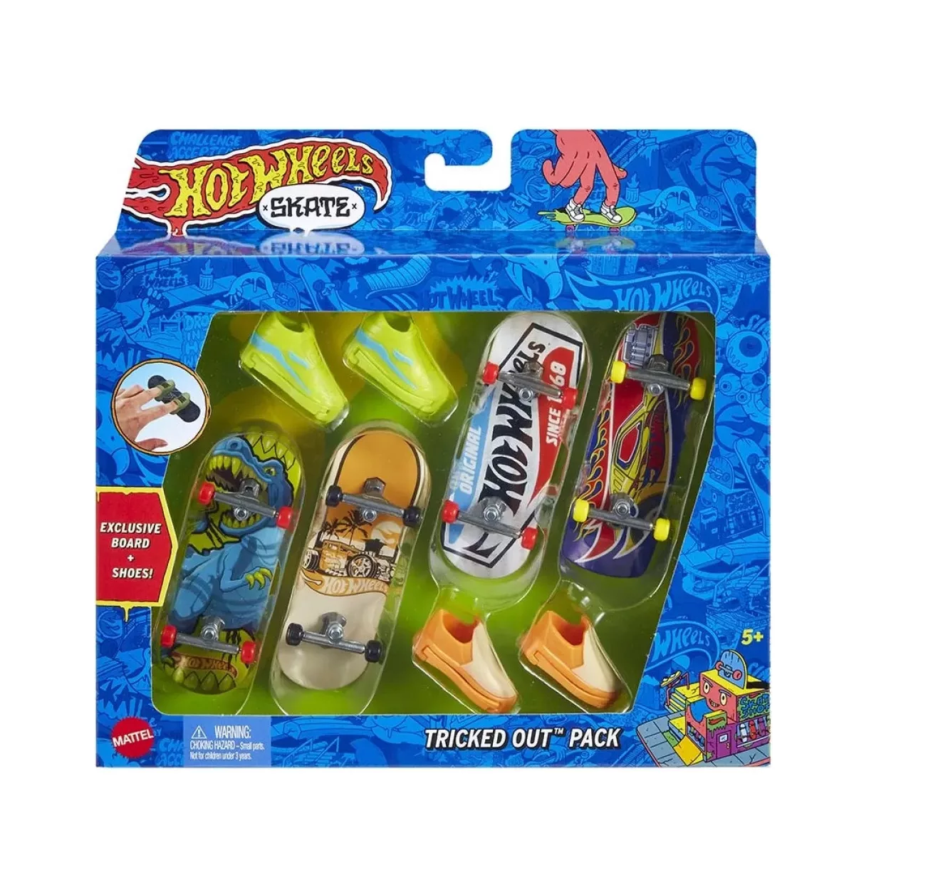 Hot Wheels Fingerboard Skate De Dedo Profissional Tênis